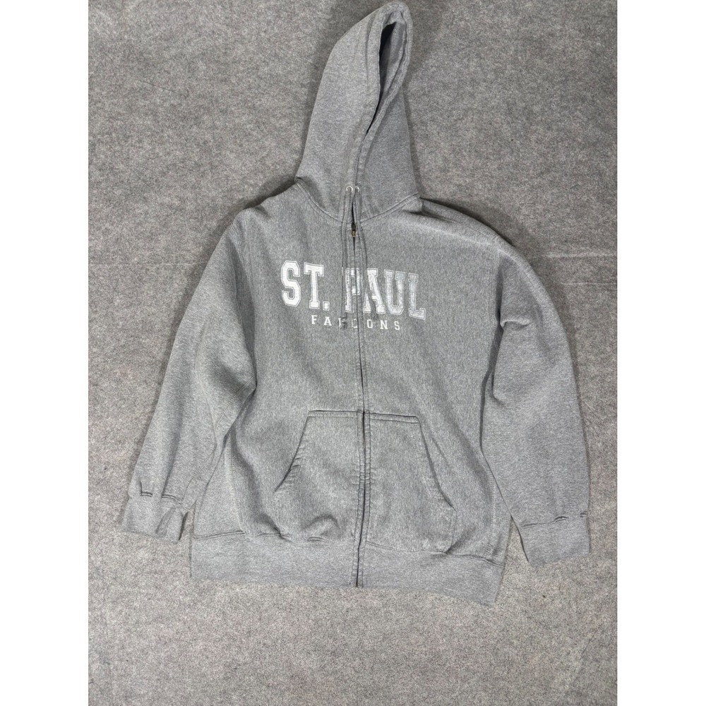 MV Sport Pro-Weave St Paul Falcons Zip‎ Up Hoodie Grey Mens XL 20180 WPL 11590